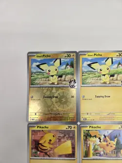 Lot of 9 Pokemon Cards Pichu Pikachu Raichu Collection Reverse Holo Rare - Image 2