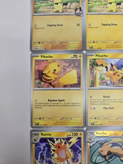 Lot of 9 Pokemon Cards Pichu Pikachu Raichu Collection Reverse Holo Rare - Image 5