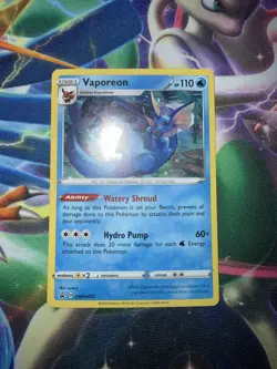 Pokemon Card Vaporeon Promo SWSH: Sword & Shield Promo Cards SWSH072 NM - Image 1