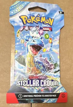 Pokemon TCG Scarlet & Violet—Stellar Crown Booster Pack 10 Cards English 2024 - Image 1