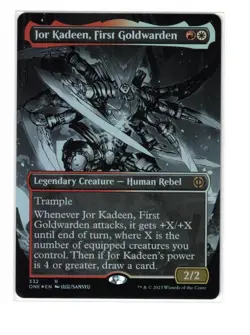 NM FOIL Jor Kadeen, First Goldwarden (Borderless) Phyrexia: All Will Be One 332 - Image 1