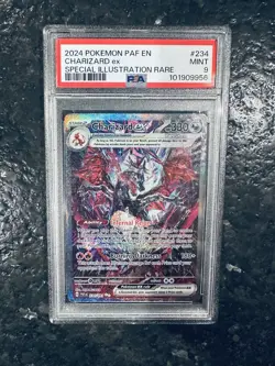Pokemon Charizard EX Holo Card Paldean Fates SV234/091 PSA 9 - Image 1