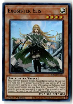 Exosister Elis GRCR-EN013 Super Rare Yu-Gi-Oh 1st Edition Lightly Played - Image 1