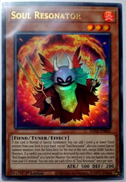 Yu-gi-oh! TCG 💎 Soul Resonator 💎SDCK-EN001 Ultra Rare YUGIOH! FIRE FIEND NM - Image 1