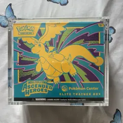 Pokemon Center Mega Evolution: Ascended Heroes TCG Elite Trainer Box in case - Image 1