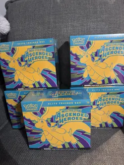 Pokemon TCG Mega Evolution Ascended Heroes Elite Trainer Box 5 Boxes English 6+ - Image 1