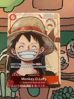 One Piece P-001 Monkey D. Luffy 25th Anniversary Premium Card Collection - Image 1