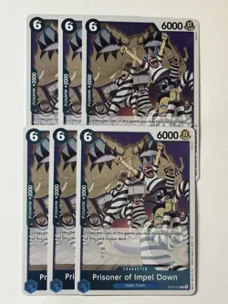 6 x Prisoner Of Impel Down OP16-042 The Time Of Battle Foil English One Piece - Image 1