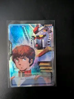 Gundam Card Game ~ Gundam Resource ~ Amuro & Gundam Promo card RP-003 New - Image 1