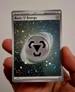 Metal Basic Energy HOLO Pokemon 151 Card~4 SWIRL~NM - Image 1