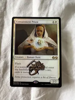 Containment Priest Ultimate Masters Foil Signed Artist Auto MTG Magic - Image 1