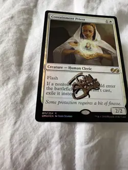 Containment Priest Ultimate Masters Foil Signed Artist Auto MTG Magic - Image 2