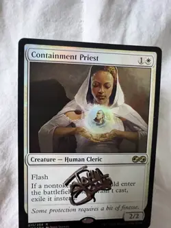 Containment Priest Ultimate Masters Foil Signed Artist Auto MTG Magic - Image 5