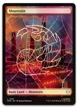 Mountain (0192) #192 (Foil) (NM) Spider-Man SPM Magic MTG - Image 1