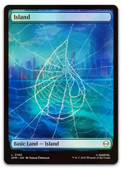 Island (0190) #190 (Foil) (NM) Spider-Man SPM Magic MTG - Image 1