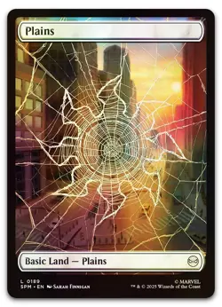 Plains (0189) #189 (Foil) (NM) Spider-Man SPM Magic MTG - Image 1