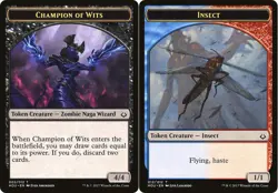 10 Token Cards - CHAMPION OF WITS / INSECT - Hour of Devastation (HOU) - MTG FTG - Image 1
