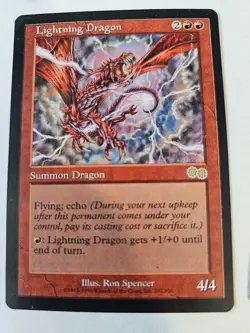 MTG -Lightning Dragon - Urza's Saga - Image 1