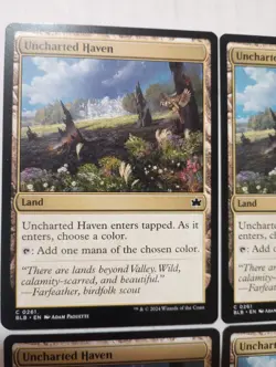 X4 Uncharted Haven 0261 C BLB Bloomburrow MTG Magic The Gathering Land Cards - Image 2