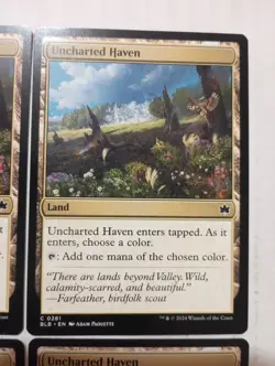 X4 Uncharted Haven 0261 C BLB Bloomburrow MTG Magic The Gathering Land Cards - Image 3