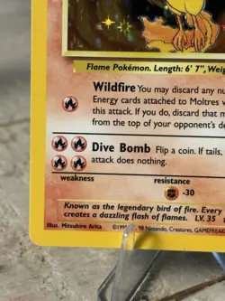 Pokemon VTG Moltres 12/62 Fossil Holo LP English US Seller - Image 3