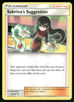 Sabrina's Suggestion 154/181 Uncommon Normal NM Pokemon SM - Team Up - Image 1