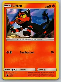 Litten - SM02 Holo Promo Sun & Moon Promo Pokemon Holo Moderately Played - Image 1