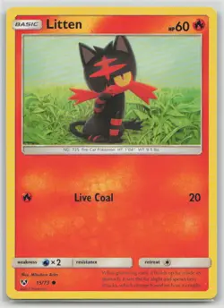 Litten 15/73 Common Shining Legends Pokemon Lightly Played - Image 1