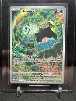 Clamperl 195/182 IR Illustration Rare Holo 2025 Pokemon Destined Rivals NM - Image 1
