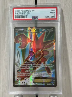 Pokemon TCG 2016 Breakpoint Scizor EX Full Art Holo 119/122 Ultra Rare PSA 9 - Image 1
