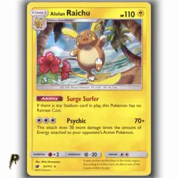 Pokemon Crimson Invasion Alolan Raichu Holo Rare 31/111 MP - Image 1