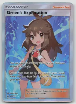 Pokemon TCG Green's Exploration 209/214 Unbroken Bonds Full Art Ultra Rare NM - Image 1