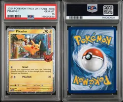 2024 Pokemon Trick or Trade Pikachu #018 PSA 10 Gem Mint Halloween Holo - Image 3