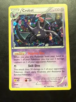Crobat Cosmos Holo Rare 33/119 XY Phantom Forces Pokemon TCG Mint - Image 1