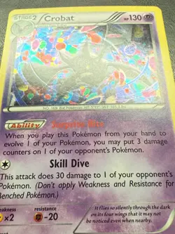 Crobat Cosmos Holo Rare 33/119 XY Phantom Forces Pokemon TCG Mint - Image 4