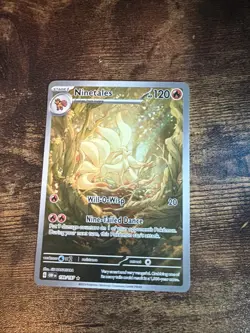 Pokemon TCG Ninetales Illustration Rare 199/197 SV03 Obsidian Flames Holo - Image 1