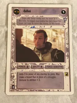 Decipher Star Wars CCG Premiere WB BOSHEK Card NEVER PLAYED - Image 1
