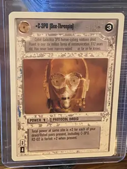 Decipher Star Wars CCG Premiere WB C-3P0 (See-Threepio) Card NEVER PLAYED - Image 1
