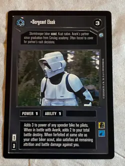 Decipher Star Wars CCG Endor SERGEANT ELSEK Card NEVER PLAYED - Image 1