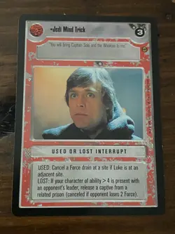 Decipher Star Wars CCG Jabba's Palace JEDI MIND TRICK Card NM - Image 1