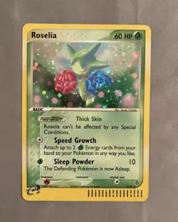 Pokemon TCG Roselia EX Dragon Holo Rare (SWIRL) 9/97 NM Condition - Image 1