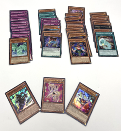 Lot of 46 Cards Yu Gi Oh Yugioh 3 Foil Prisma Holo 43 Commons 1996 LP - Image 1