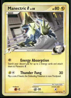 Manectric G 66/147 Uncommon Supreme Victors Pokemon Heavily Played - Image 1