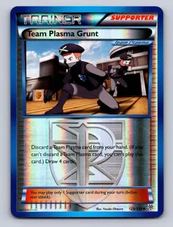 Team Plasma Grunt 125/135 Uncommon Plasma Storm Pokemon Reverse Holo NM - Image 1