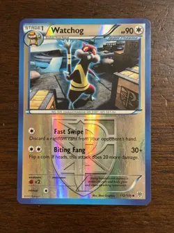 Watchog 112/135 B&W Plasma Storm REVERSE HOLO Pokemon - Image 1