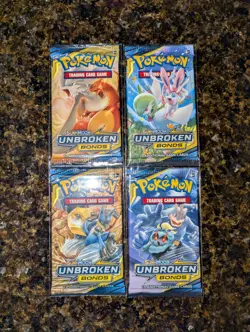 Pokemon TCG Unbroken Bonds Booster Pack Art Bundle [Set of 4] - SM - (SM10) - Image 1