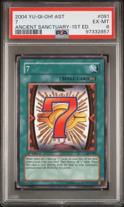 2004 YU-GI-OH! AST-ANCIENT SANCTUARY 1ST ED #091 7 PSA 6 - Image 1