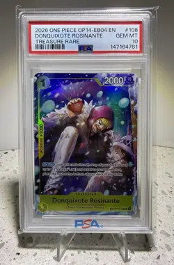 Donquixote Rosinante - Treasure Rare TR OP12-108 PSA 10 Gem Mint 💎 - Image 1