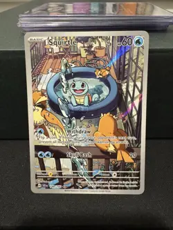 Pokemon TCG Squirtle Stellar Crown Card 148/142 Near Mint Just Pulled From Pack - Image 1