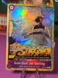 Gum-Gum Jet Gatling OP03-072 – Premium Booster The Best Alternate Art Foil - Image 1